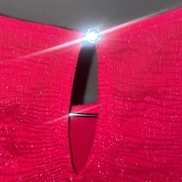 Calvin Klein women’s puff shoulder chiffon pullover top - Picture 4 of 5